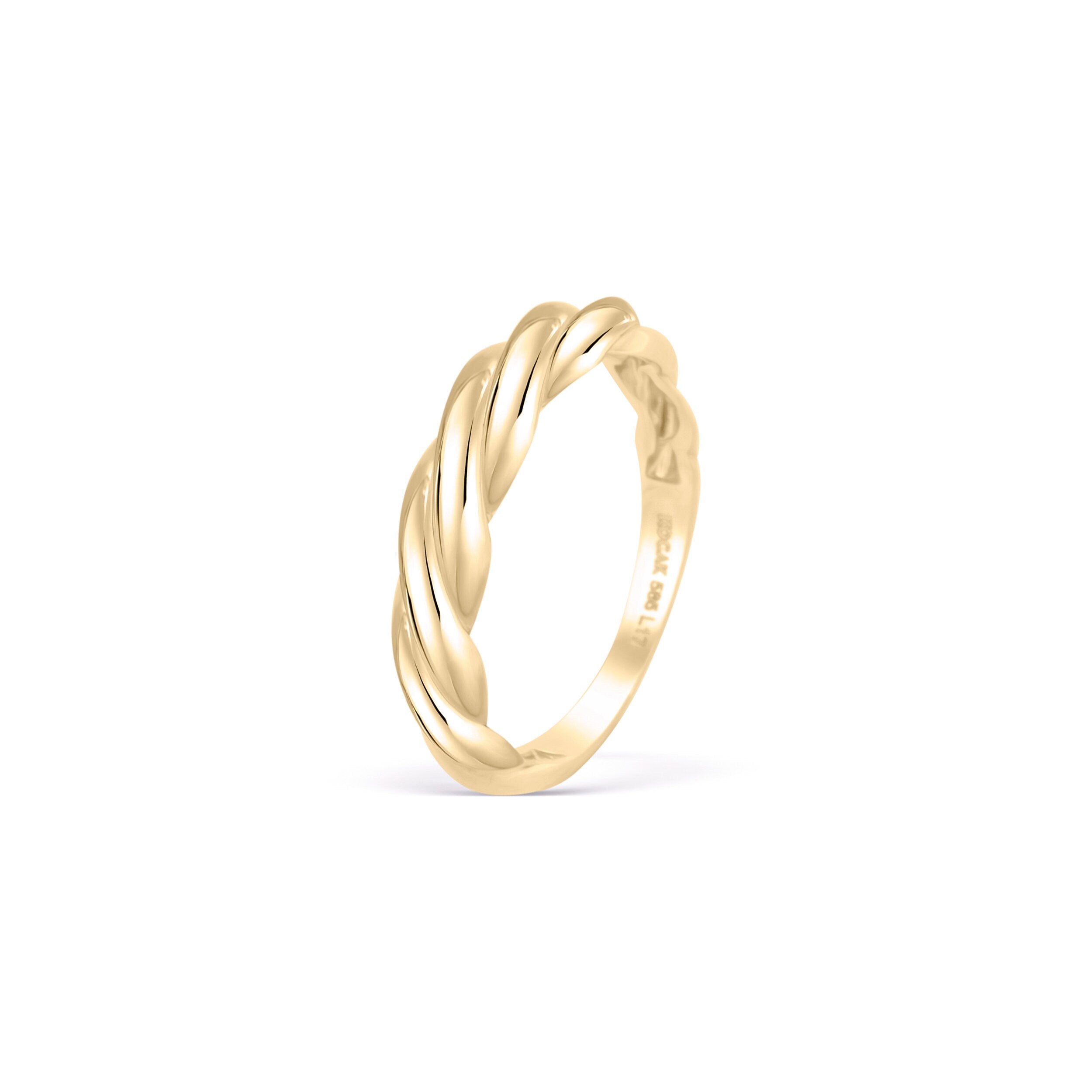 Twisted Rope Ring - 18K Gold Vermeil - Glamour Jewelry House