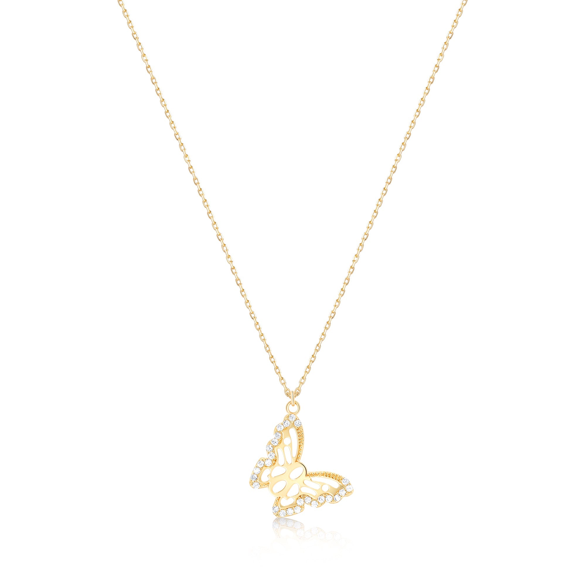 Butterfly Necklace - 18K Gold Vermeil