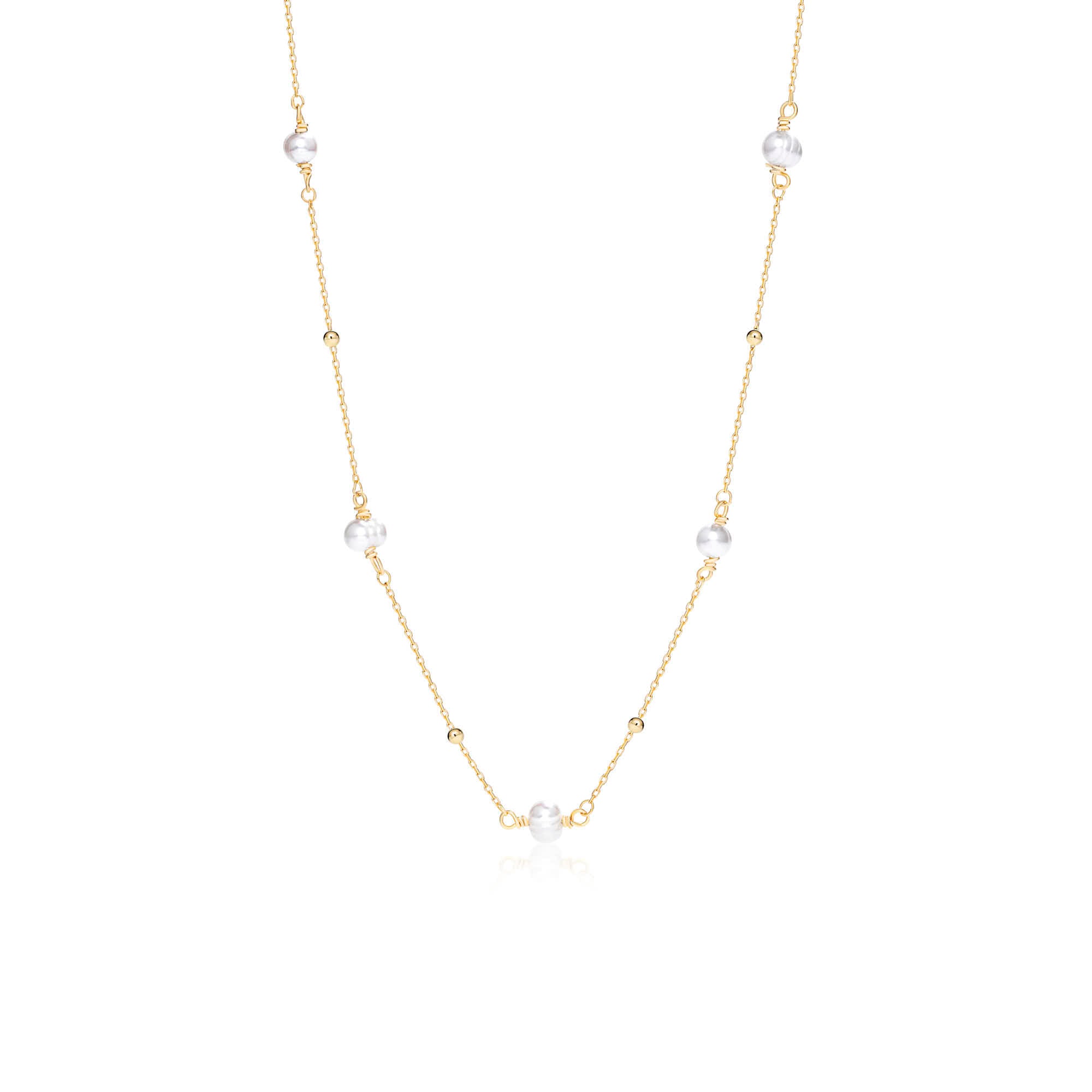Freshwater Pearl Satellite Necklace - 18K Gold Vermeil