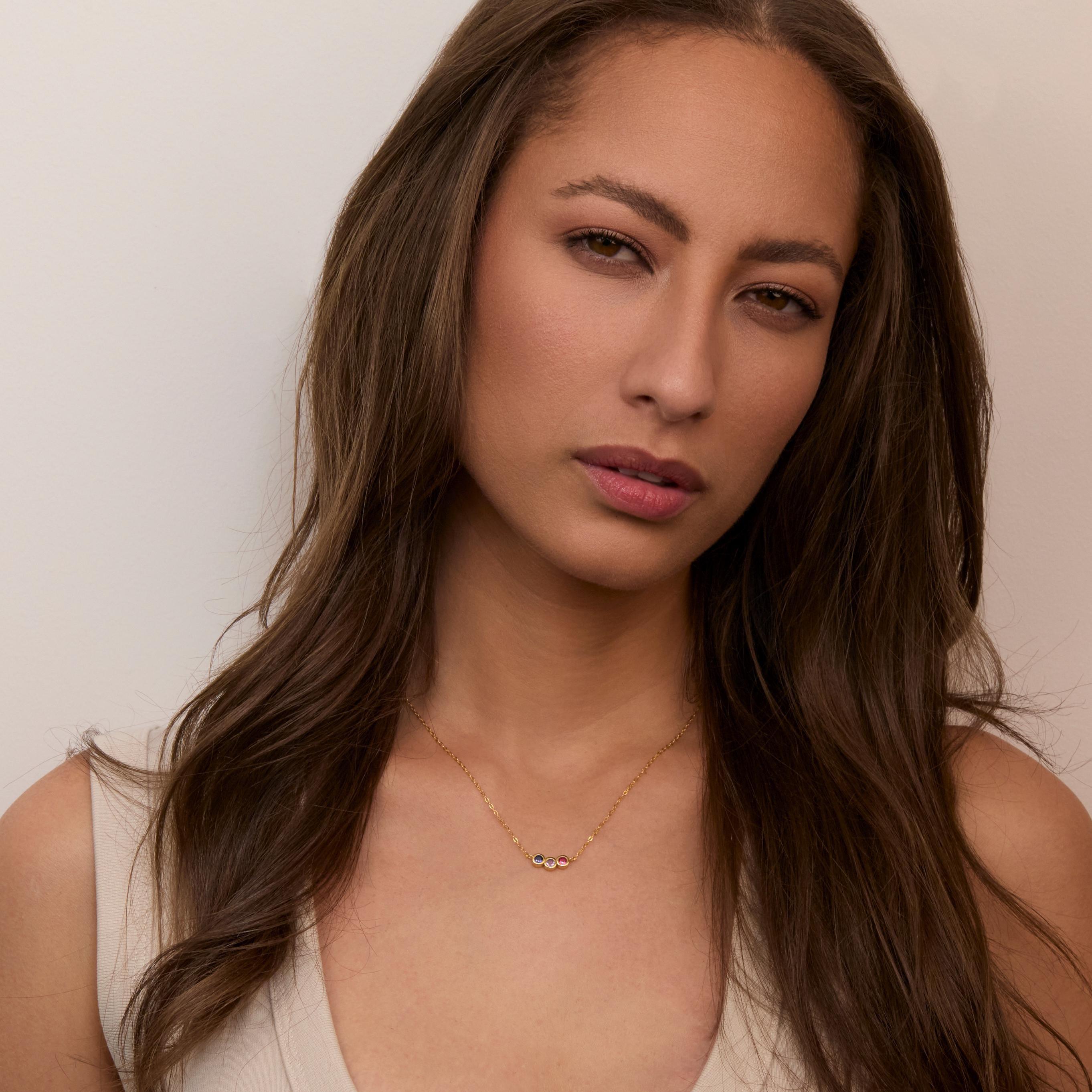 Family Birthstone Necklace - 18K Gold Vermeil - Glamour Jewelry House