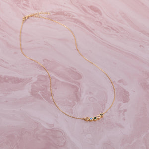 Family Birthstone Necklace - 18K Gold Vermeil - Glamour Jewelry House