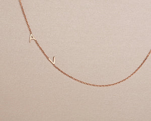 Initial Necklace - 18K Gold Vermeil - Glamour Jewelry House