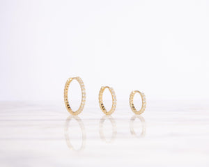 Pave Hoop Earring - 18K Gold Vermeil - Glamour Jewelry House