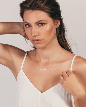 Old English Name Necklace - 18K Gold Vermeil - Glamour Jewelry House