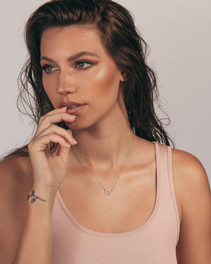 Initial Necklace with a Heart - 18K Gold Vermeil - Glamour Jewelry House