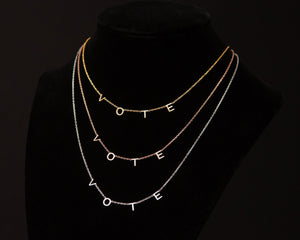 Vote Necklace - 18K Gold Vermeil - Glamour Jewelry House