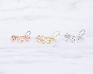 Name Ring - 18K Gold Vermeil - Glamour Jewelry House