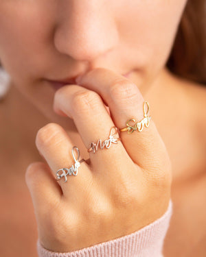 Name Ring - 18K Gold Vermeil - Glamour Jewelry House