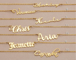 Custom Name Necklace - 18K Gold Vermeil - Glamour Jewelry House