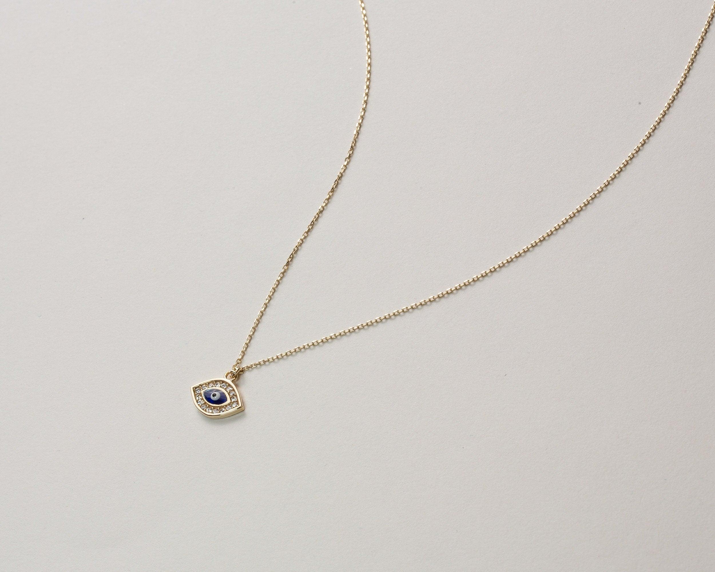 Evil Eye Necklace - 18K Gold Vermeil - Glamour Jewelry House