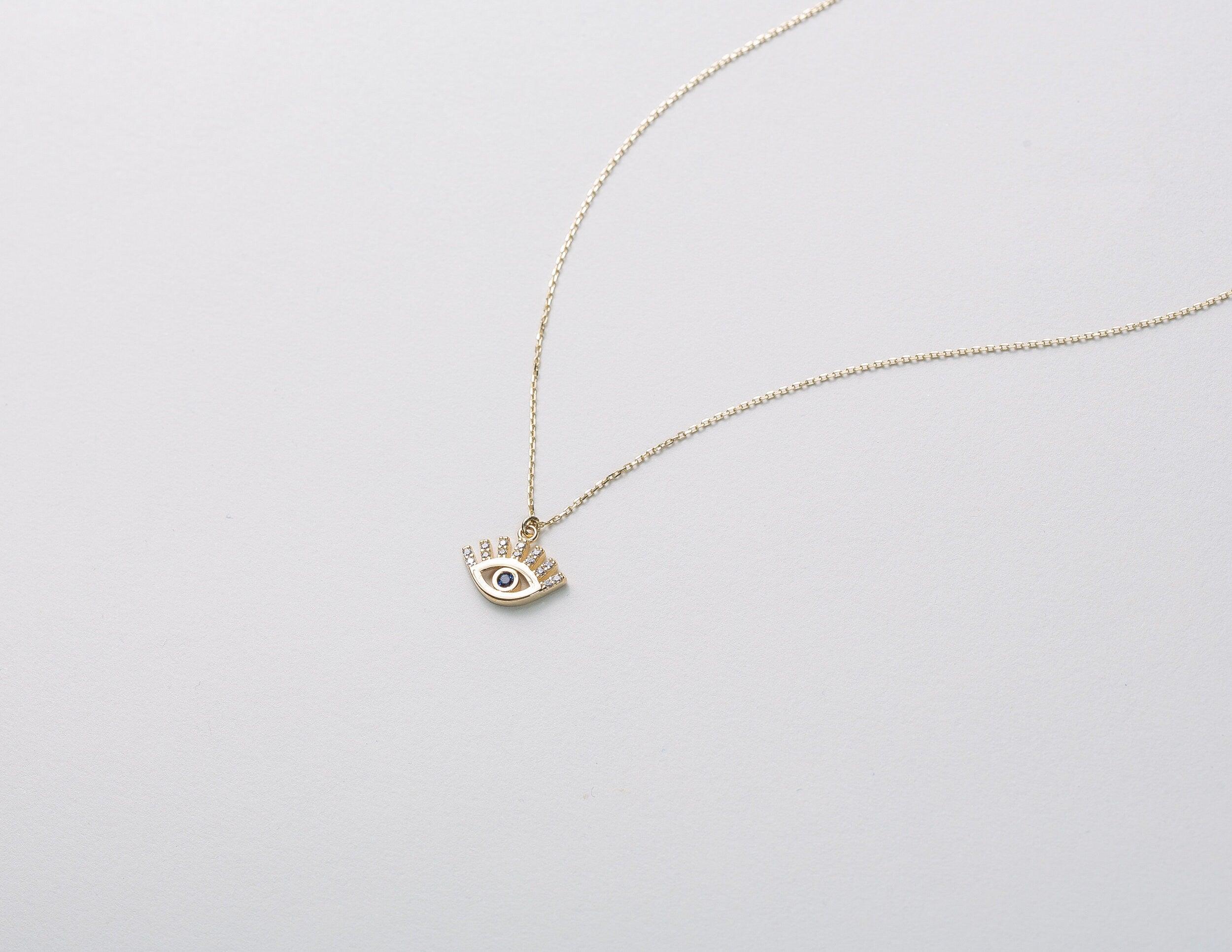 Evil Eye Necklace - 18K Gold Vermeil - Glamour Jewelry House