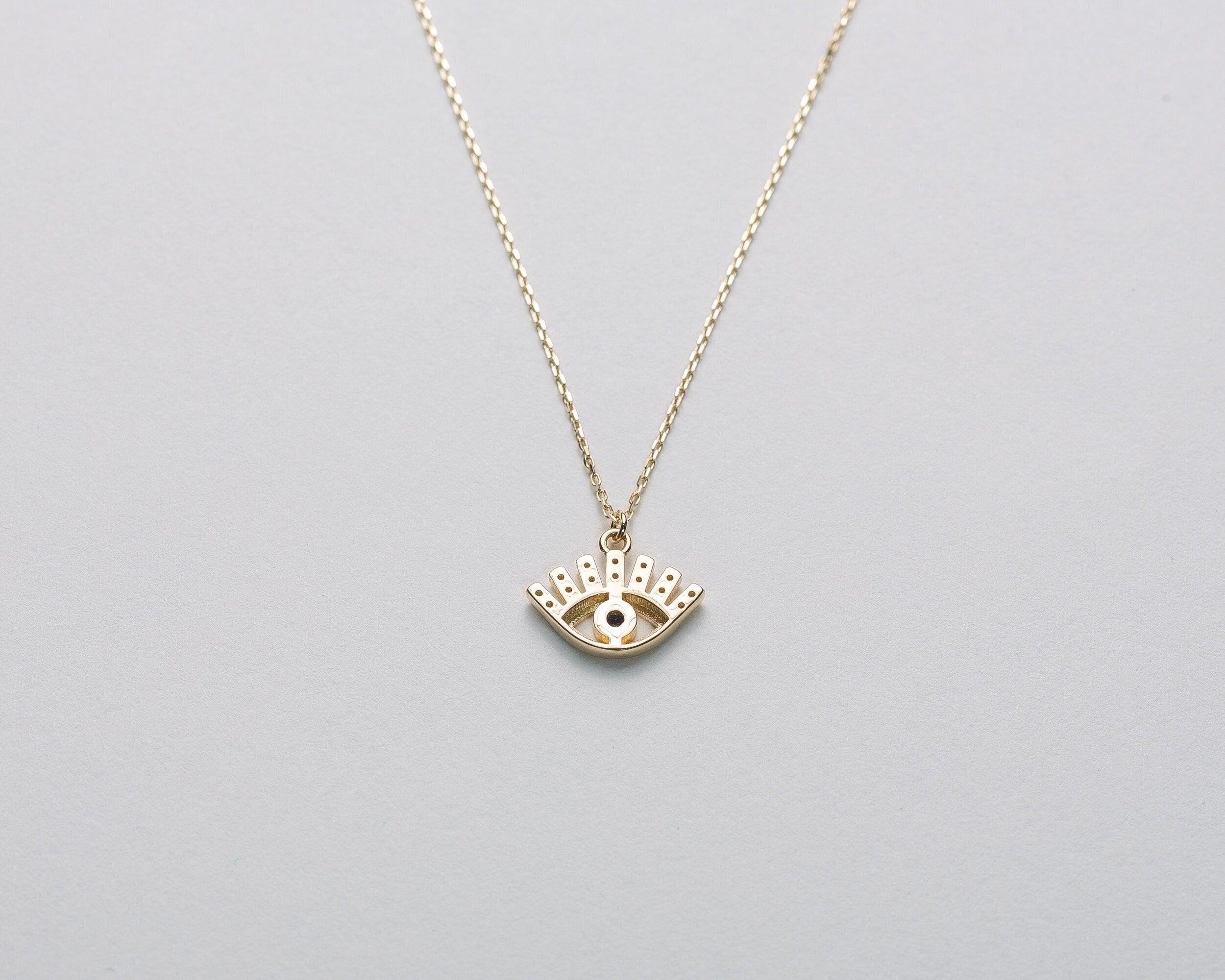 Evil Eye Necklace - 18K Gold Vermeil - Glamour Jewelry House