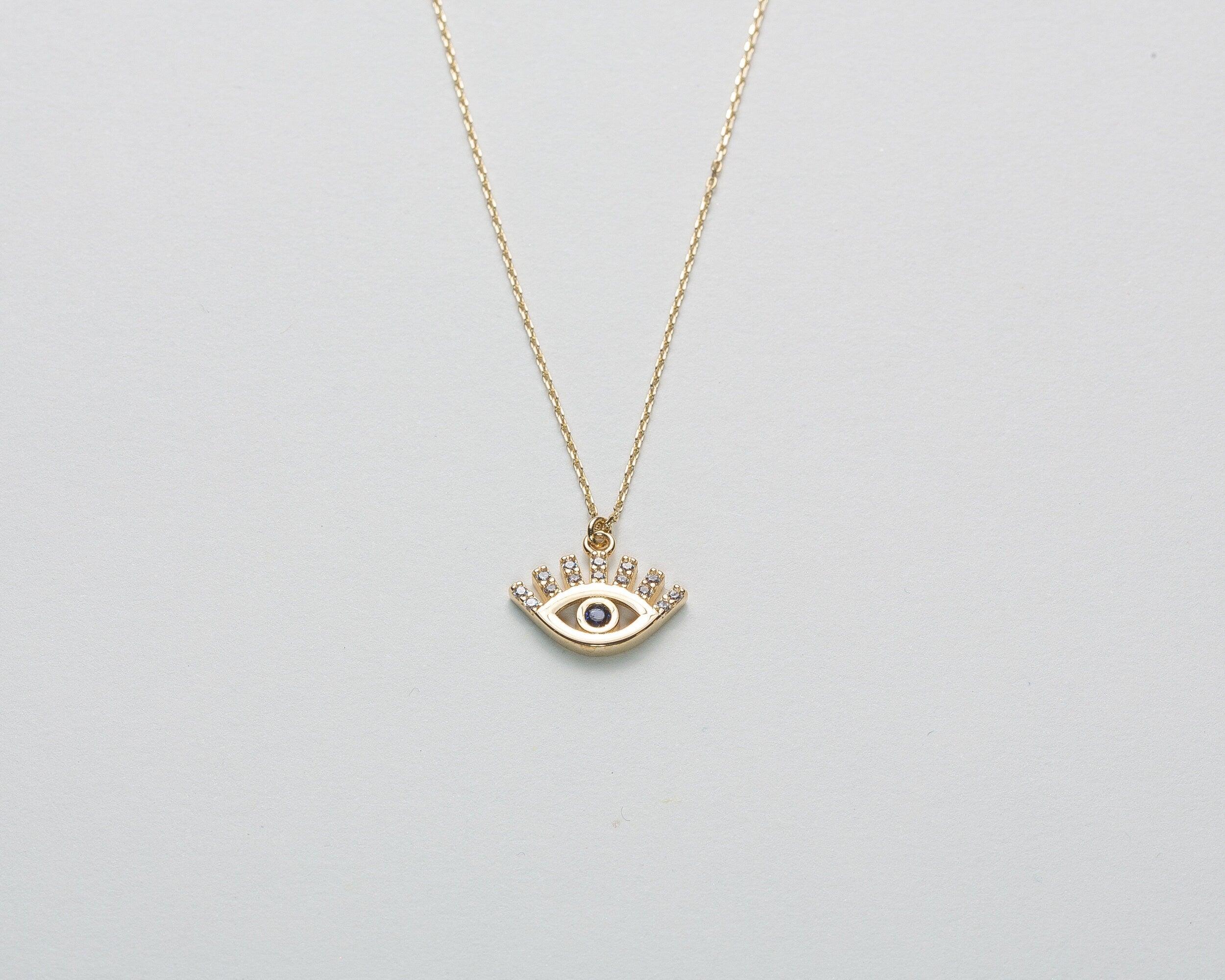 Evil Eye Necklace - 18K Gold Vermeil - Glamour Jewelry House