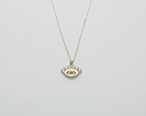 Evil Eye Necklace - 18K Gold Vermeil - Glamour Jewelry House