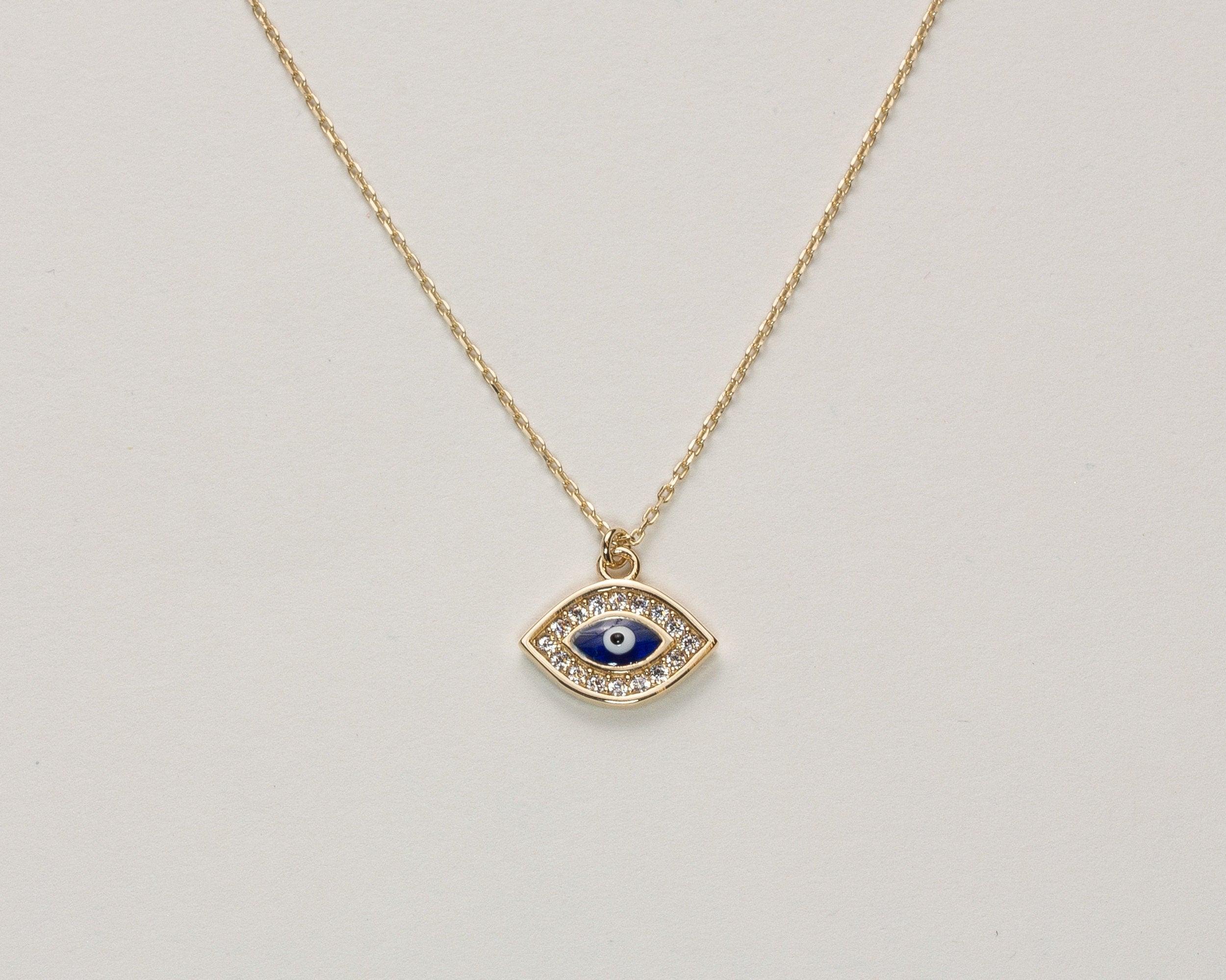 Evil Eye Necklace - 18K Gold Vermeil - Glamour Jewelry House