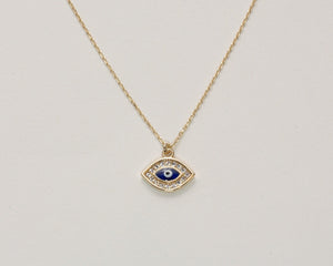Evil Eye Necklace - 18K Gold Vermeil - Glamour Jewelry House