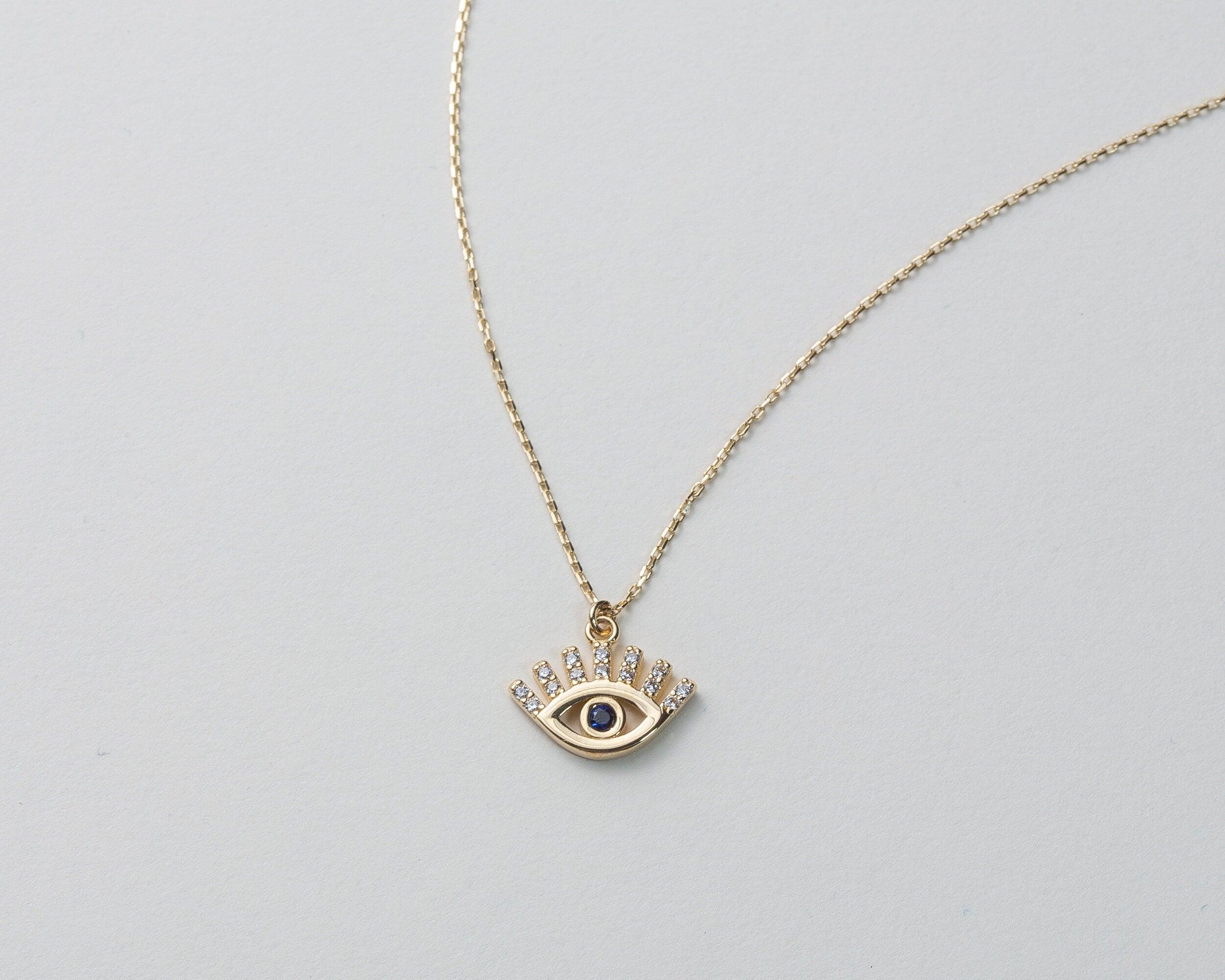 Evil Eye Necklace - 18K Gold Vermeil - Glamour Jewelry House