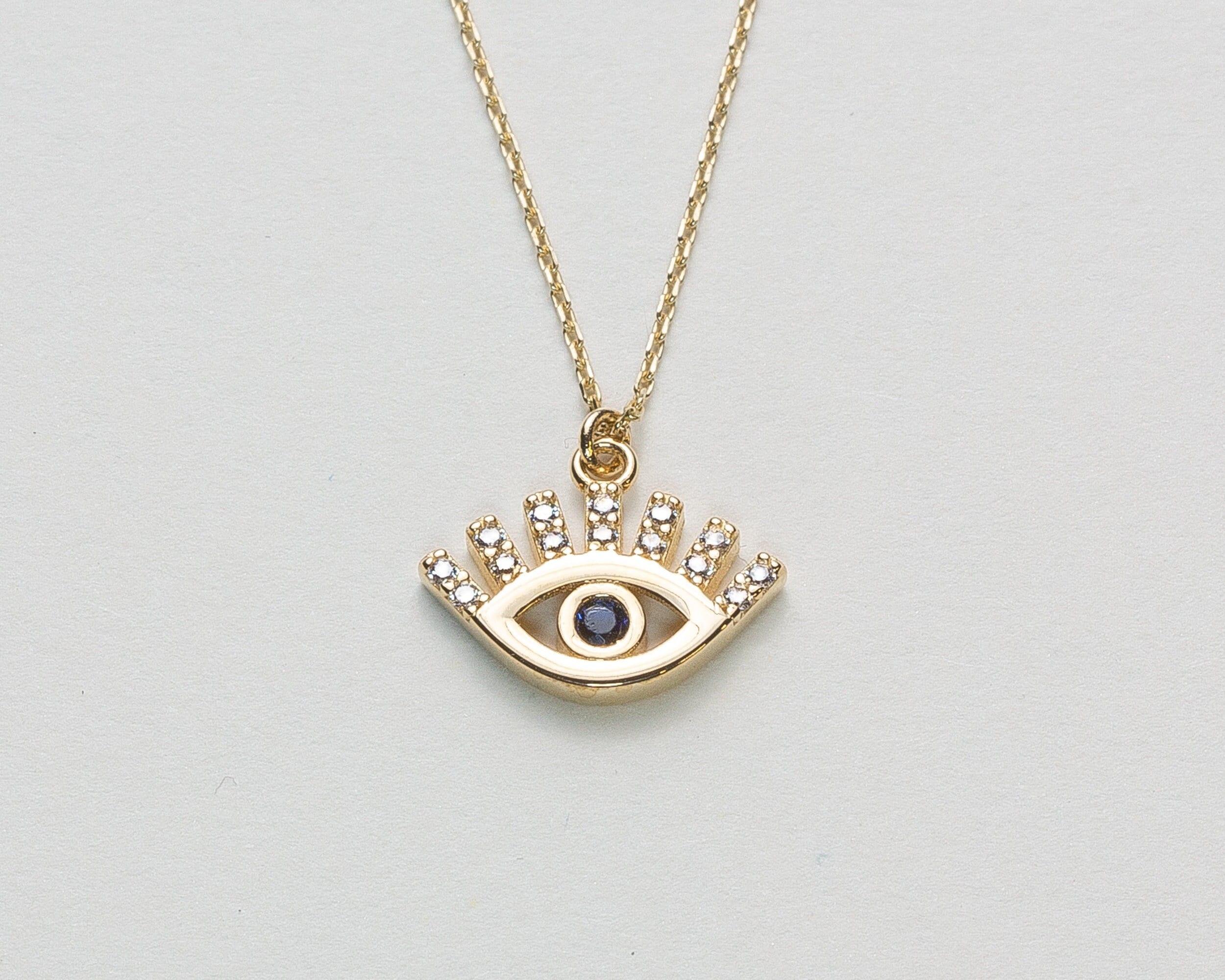 Evil Eye Necklace - 18K Gold Vermeil - Glamour Jewelry House
