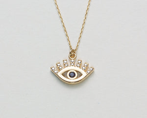 Evil Eye Necklace - 18K Gold Vermeil - Glamour Jewelry House