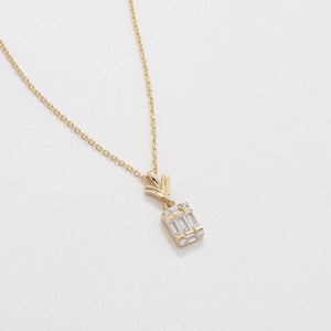 Pineapple Baguette Necklace - 18K Gold Vermeil - Glamour Jewelry House