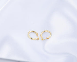 Silver Hoop Earrings - 18K Gold Vermeil - Glamour Jewelry House