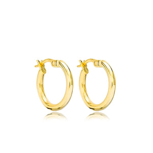 Minimalist Hoops Earrings - 18K Gold Vermeil - Glamour Jewelry House