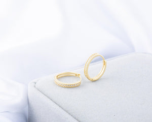 Dainty Hoop Earrings - 18K Gold Vermeil - Glamour Jewelry House