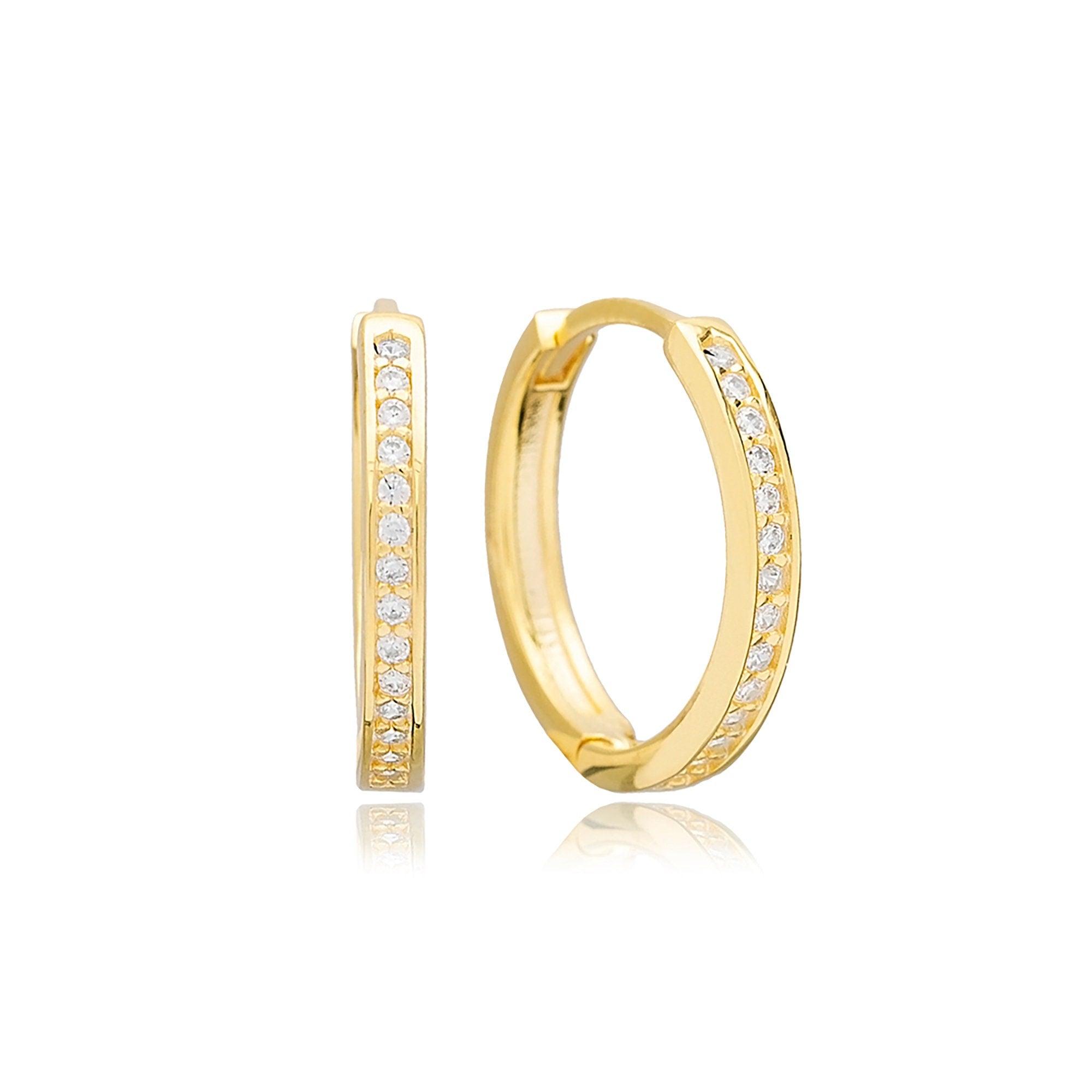 Dainty Hoop Earrings - 18K Gold Vermeil - Glamour Jewelry House