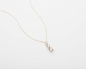 Solitaire Necklace CZ Diamond Necklace - 18K Gold Vermeil - Glamour Jewelry House
