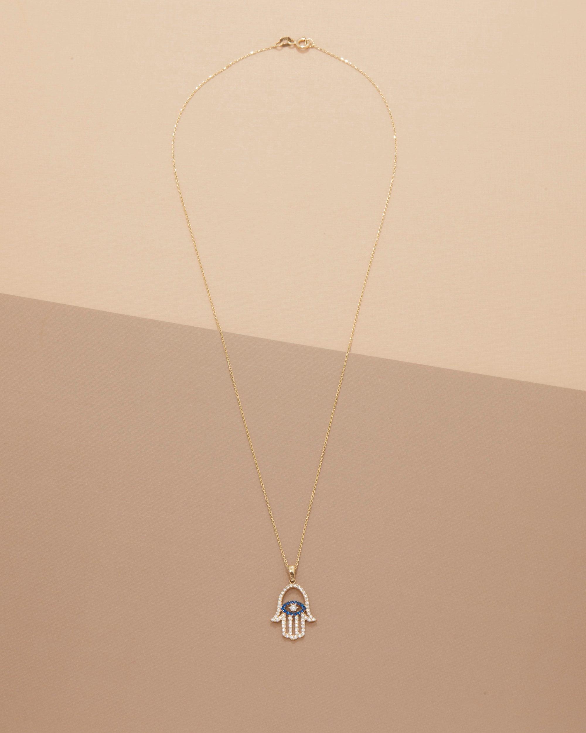 Hamsa Necklace - 18K Gold Vermeil - Glamour Jewelry House