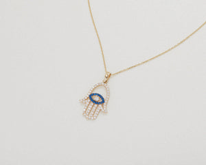 Hamsa Necklace - 18K Gold Vermeil - Glamour Jewelry House