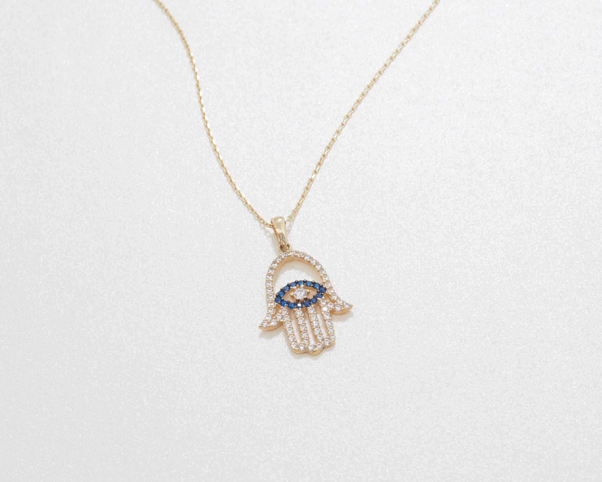Hamsa Necklace - 18K Gold Vermeil - Glamour Jewelry House