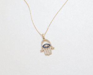 Hamsa Necklace - 18K Gold Vermeil - Glamour Jewelry House
