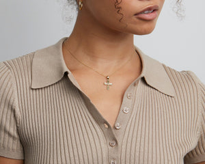 Cross Necklace - 18K Gold Vermeil - Glamour Jewelry House