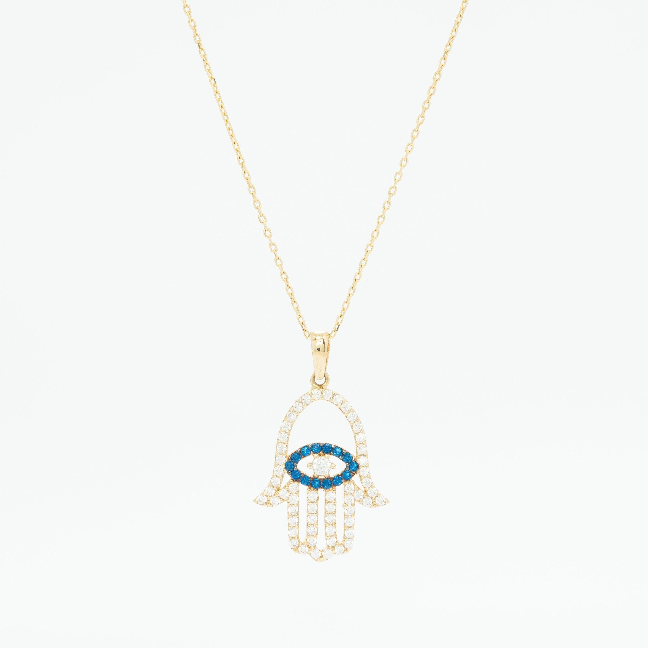 Hamsa Necklace - 18K Gold Vermeil - Glamour Jewelry House
