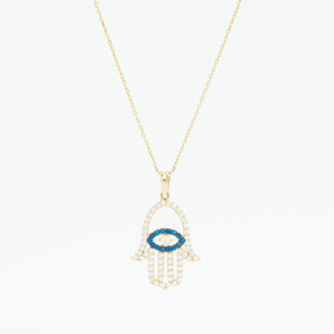 Hamsa Necklace - 18K Gold Vermeil - Glamour Jewelry House