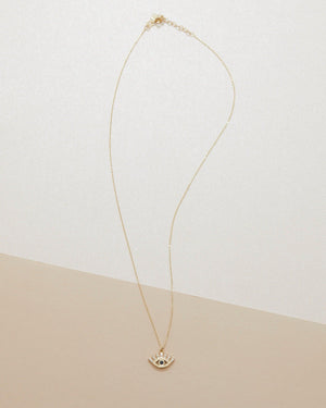 Evil Eye Necklace - 18K Gold Vermeil - Glamour Jewelry House
