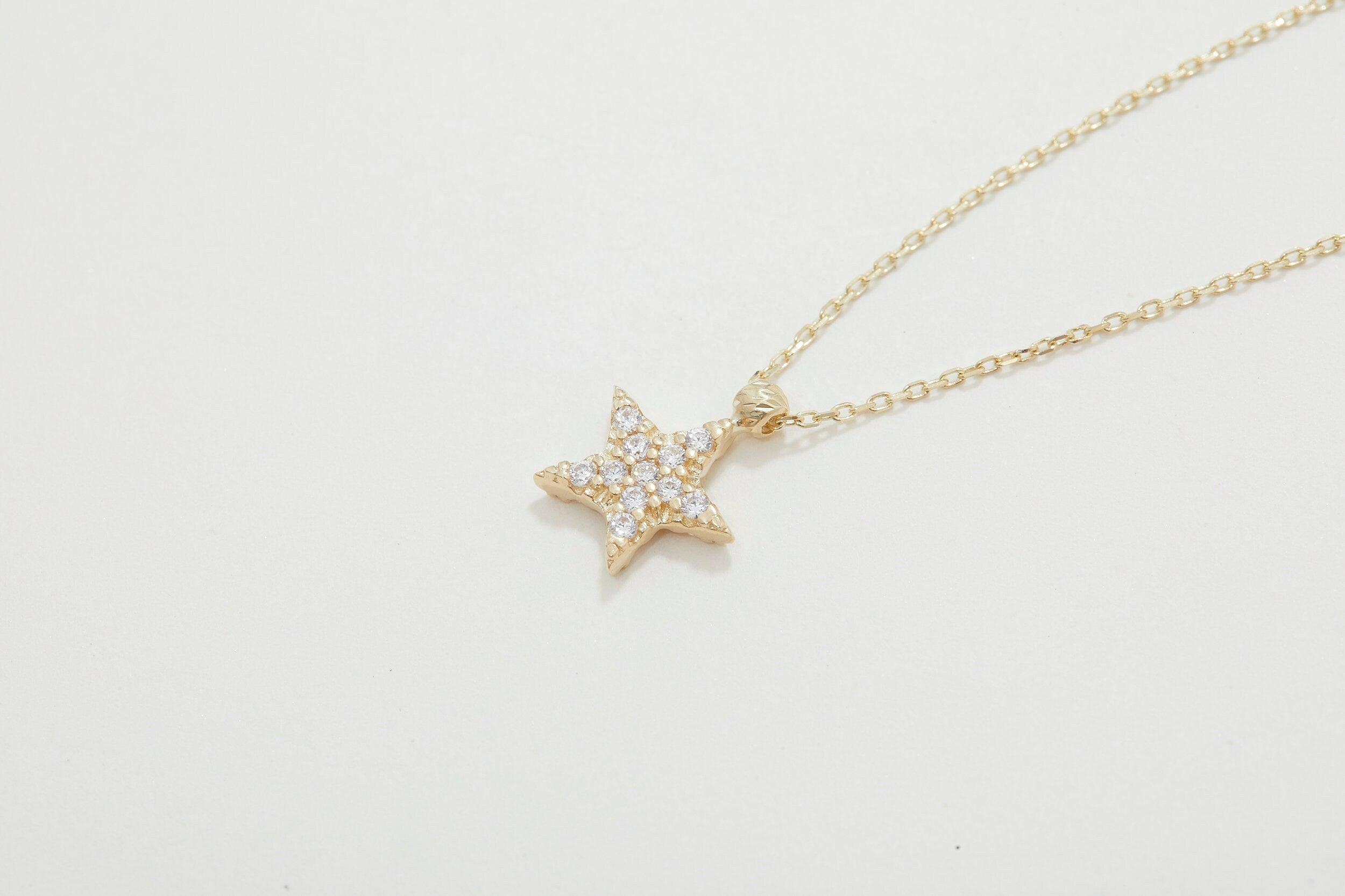 Star Pave Necklace - 18K Gold Vermeil - Glamour Jewelry House