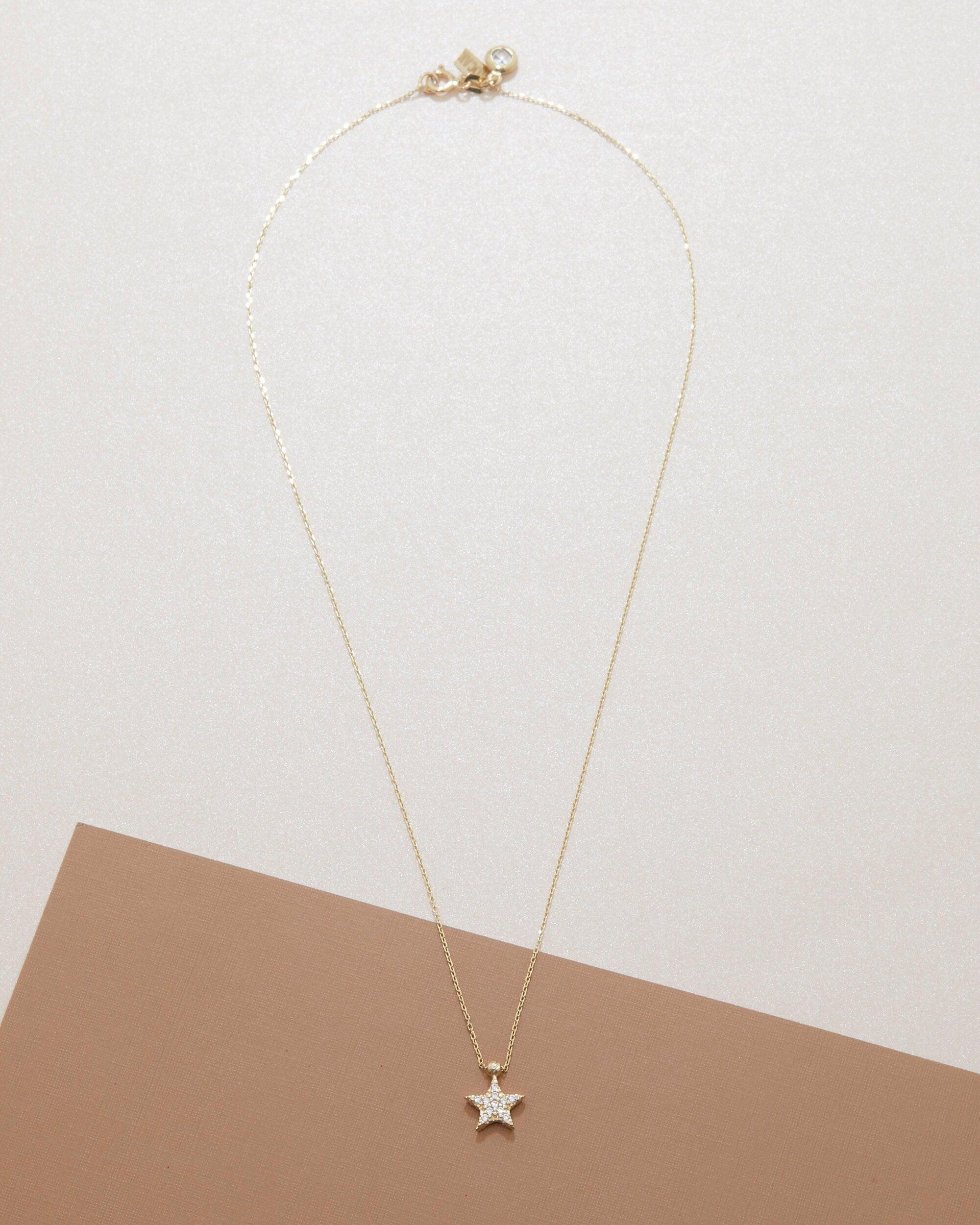 Star Pave Necklace - 18K Gold Vermeil - Glamour Jewelry House