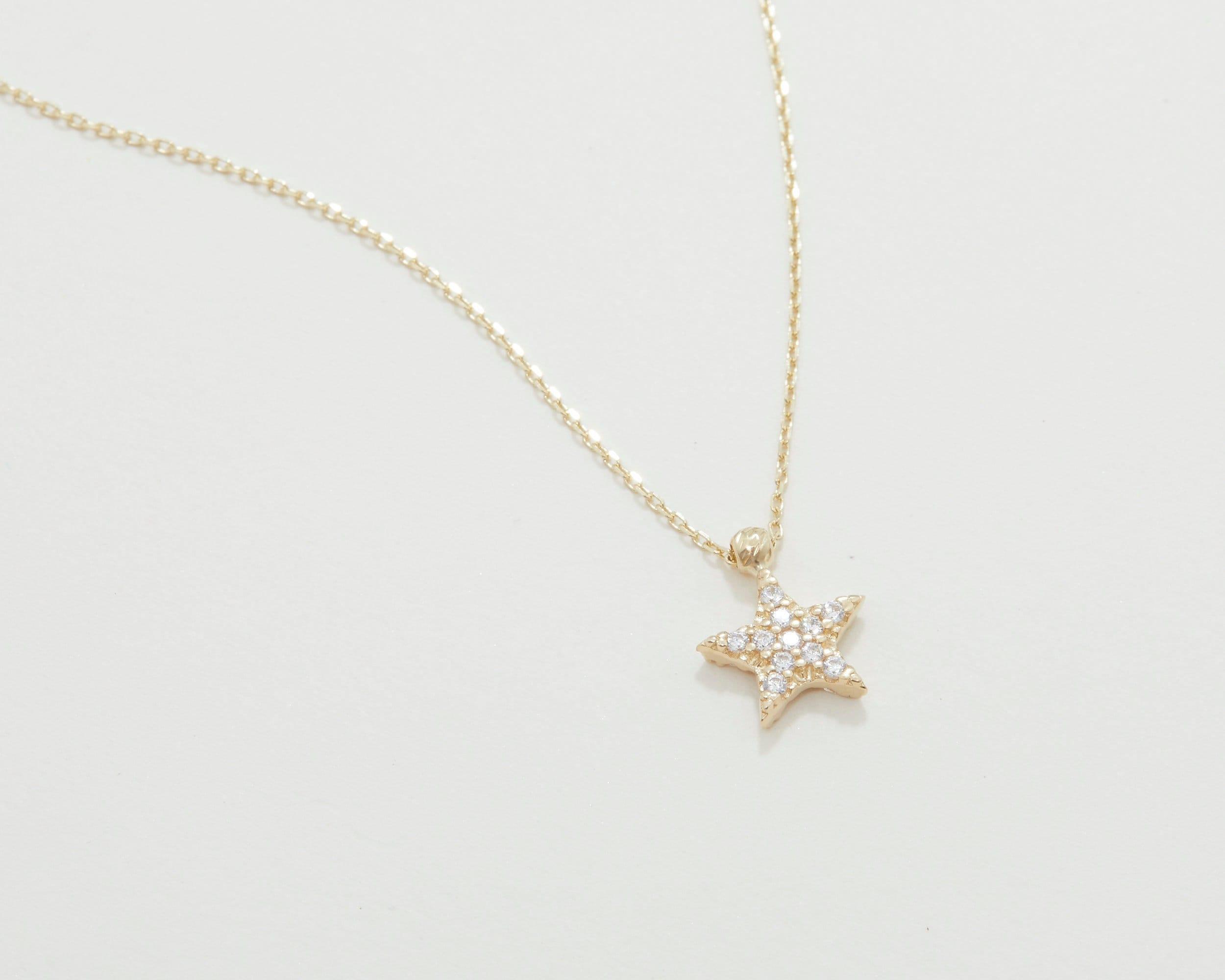 Star Pave Necklace - 18K Gold Vermeil - Glamour Jewelry House