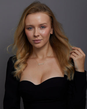 Pave Name Necklace - 18K Gold Vermeil - Glamour Jewelry House