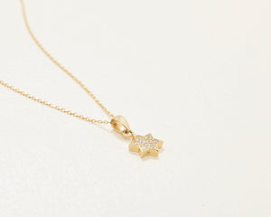 Pave Star of David Necklace - 18K Gold Vermeil - Glamour Jewelry House