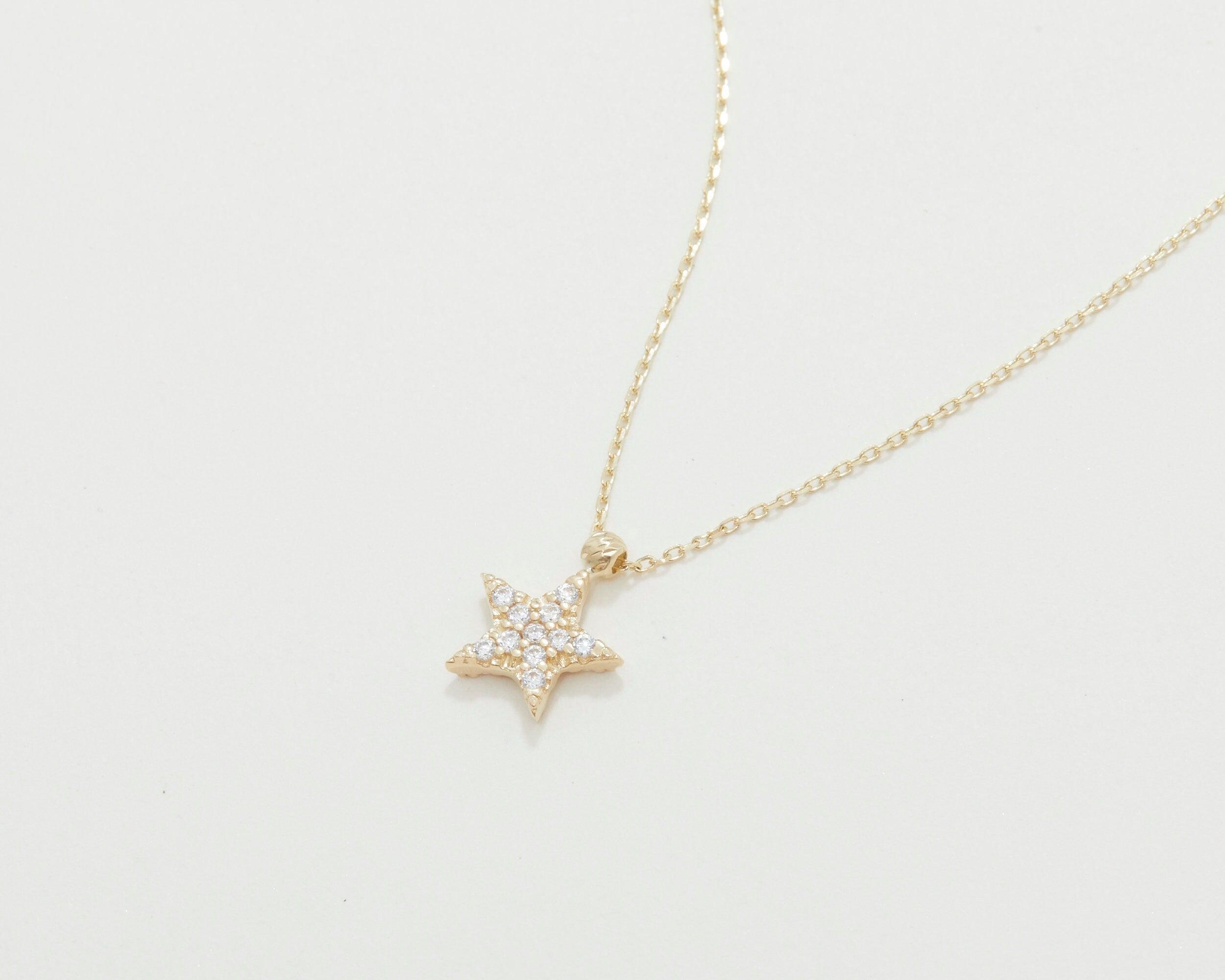 Star Pave Necklace - 18K Gold Vermeil - Glamour Jewelry House