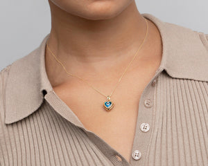 Hallow Evil Eye Necklace - 18K Gold Vermeil - Glamour Jewelry House