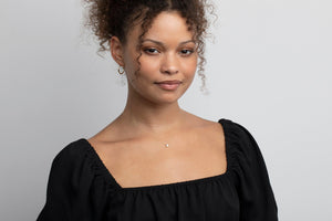 Solitaire Pendant Necklace - 18K Gold Vermeil - Glamour Jewelry House