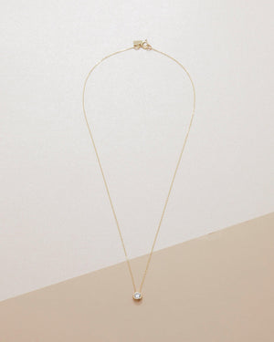 Solitaire Pendant Necklace - 18K Gold Vermeil - Glamour Jewelry House
