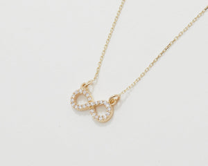 Pave Infinity Necklace - 18K Gold Vermeil - Glamour Jewelry House