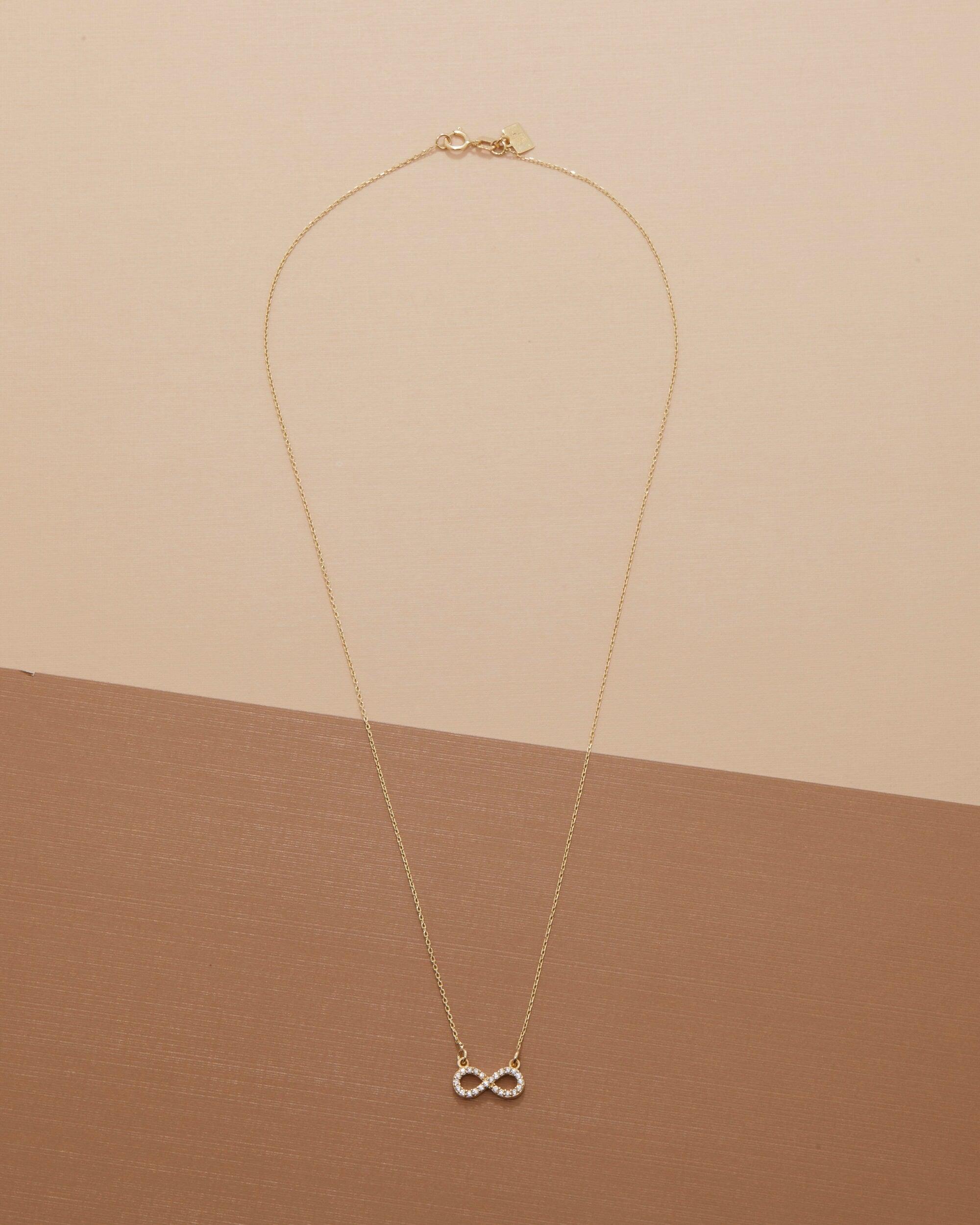 Pave Infinity Necklace - 18K Gold Vermeil - Glamour Jewelry House