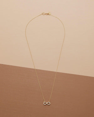 Pave Infinity Necklace - 18K Gold Vermeil - Glamour Jewelry House