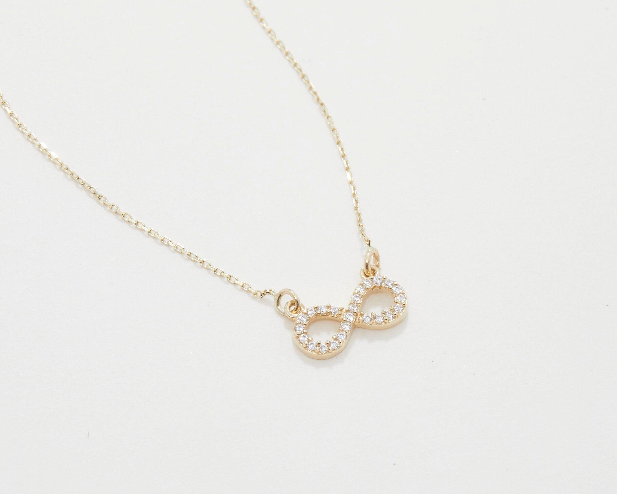 Pave Infinity Necklace - 18K Gold Vermeil - Glamour Jewelry House